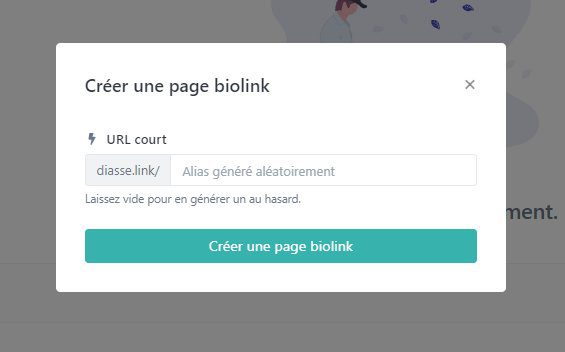 Page biolink sur Diassé.Link